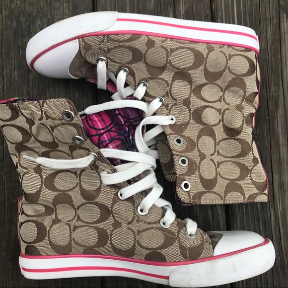 Coach Shoes - Coach High Top Tennies sz 5-1/2
